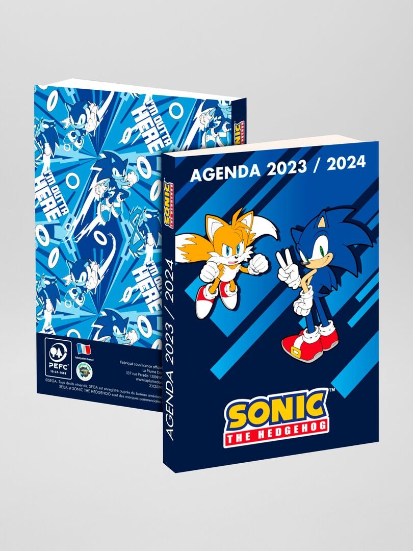 Agenda souple 'Sonic' 2023-2024 - bleu - Kiabi - 8.00€
