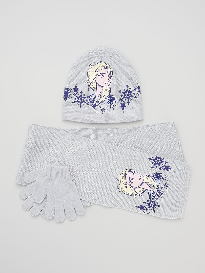 Bonnet + écharpe + gants 'Disney' - 3 pièces - bleu clair - Kiabi