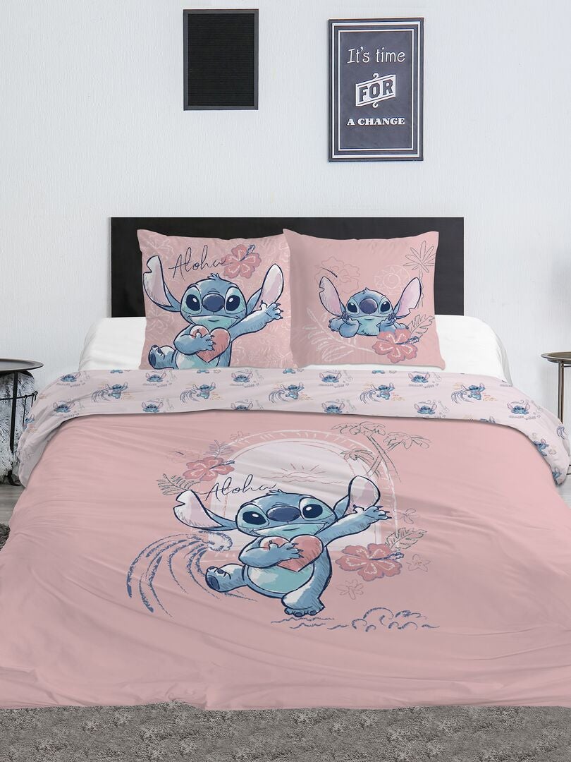 lilo et stitch - set de draps pour lit simple