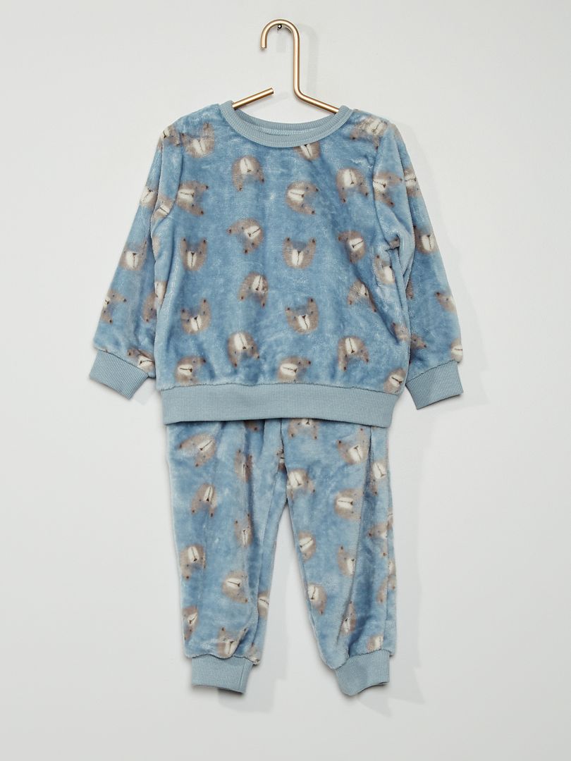 Volgen Nu Sinds Pyjama van fleece met beertjesmotieven - BLAUW - Kiabi - 14.00€