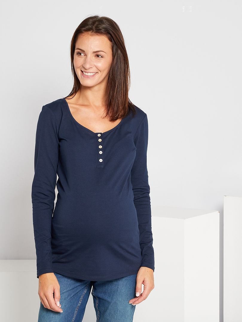 T-shirt de maternité - bleu marine - Kiabi