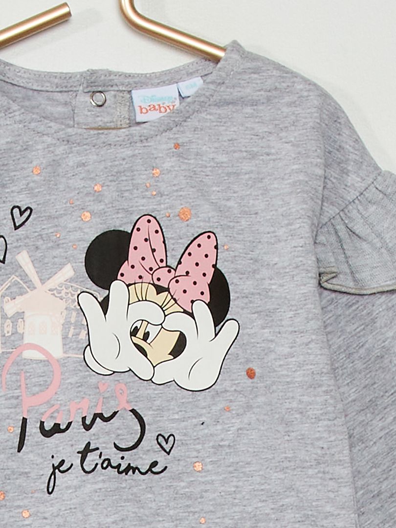 Visiter la boutique DisneyDisney Minnie Fille Tee-Shirt Manches Longues Gris 