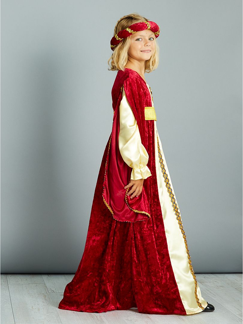 Internationale Er is een trend Beschikbaar Verkleedkostuum middeleeuwse jurk - rood - Kiabi - 20.00€