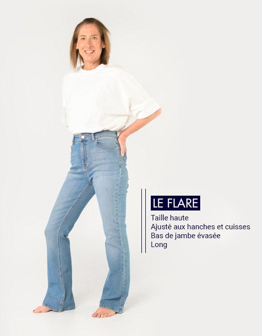 Jean flare femme