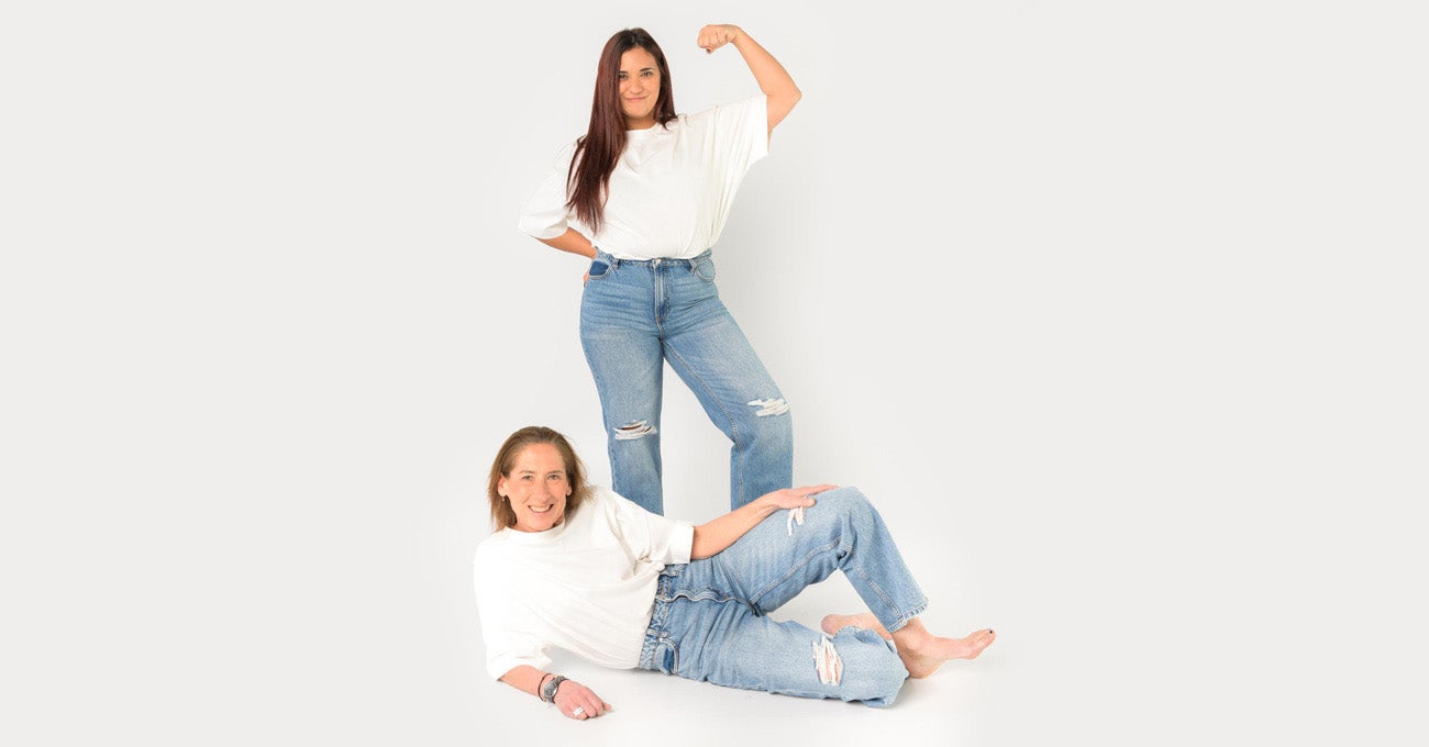 Straight-cut jeans