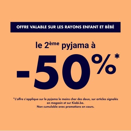 Les pyjamas : 2ème à -50%*