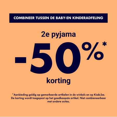-50 % op de tweede pyjama*