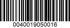 code barre 0040019050016