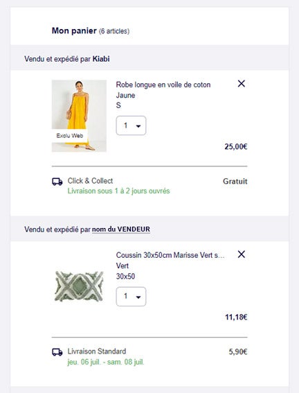 Commande Marketplace