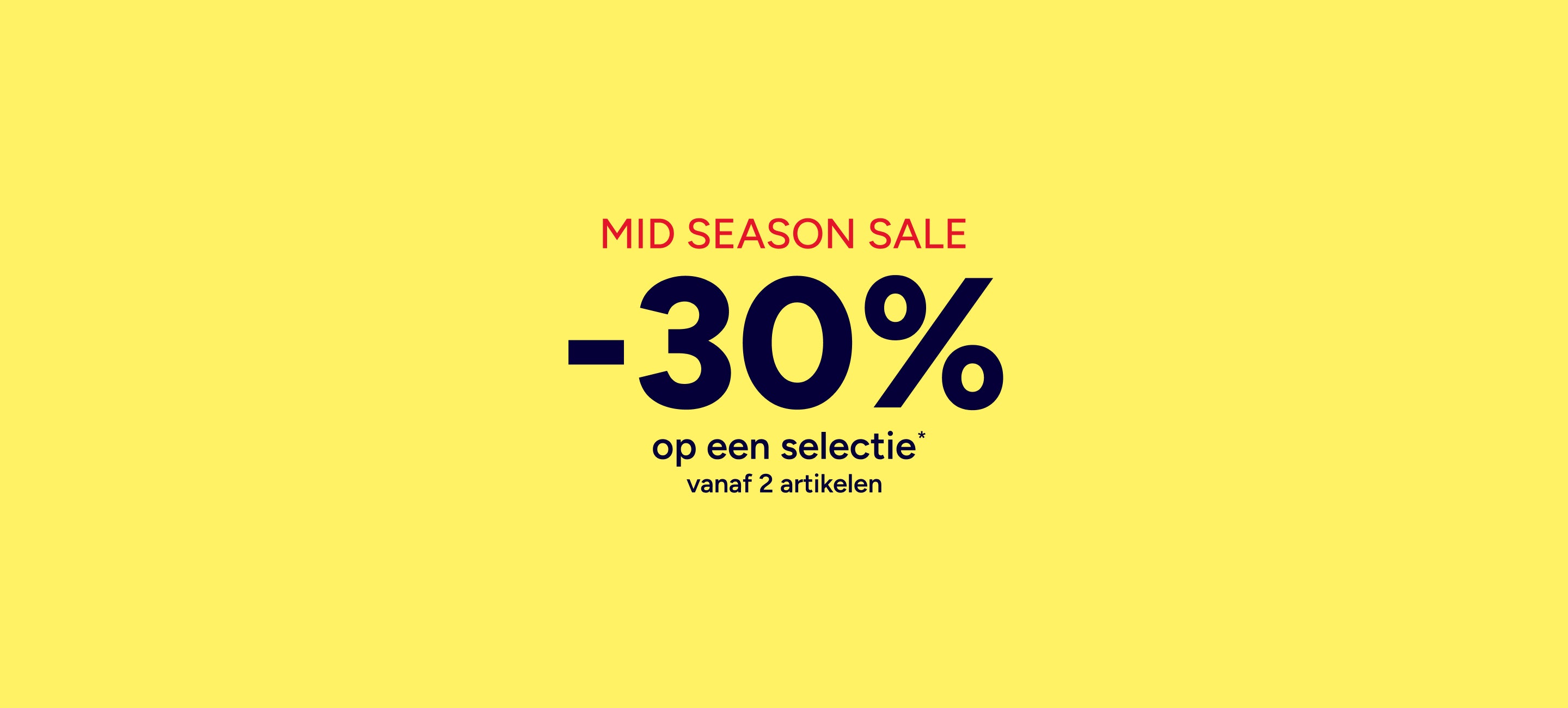 30% korting op een selectie 